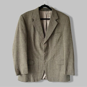 Vintage Moores Union Made Pure  Wool High Twist Checked Blazer